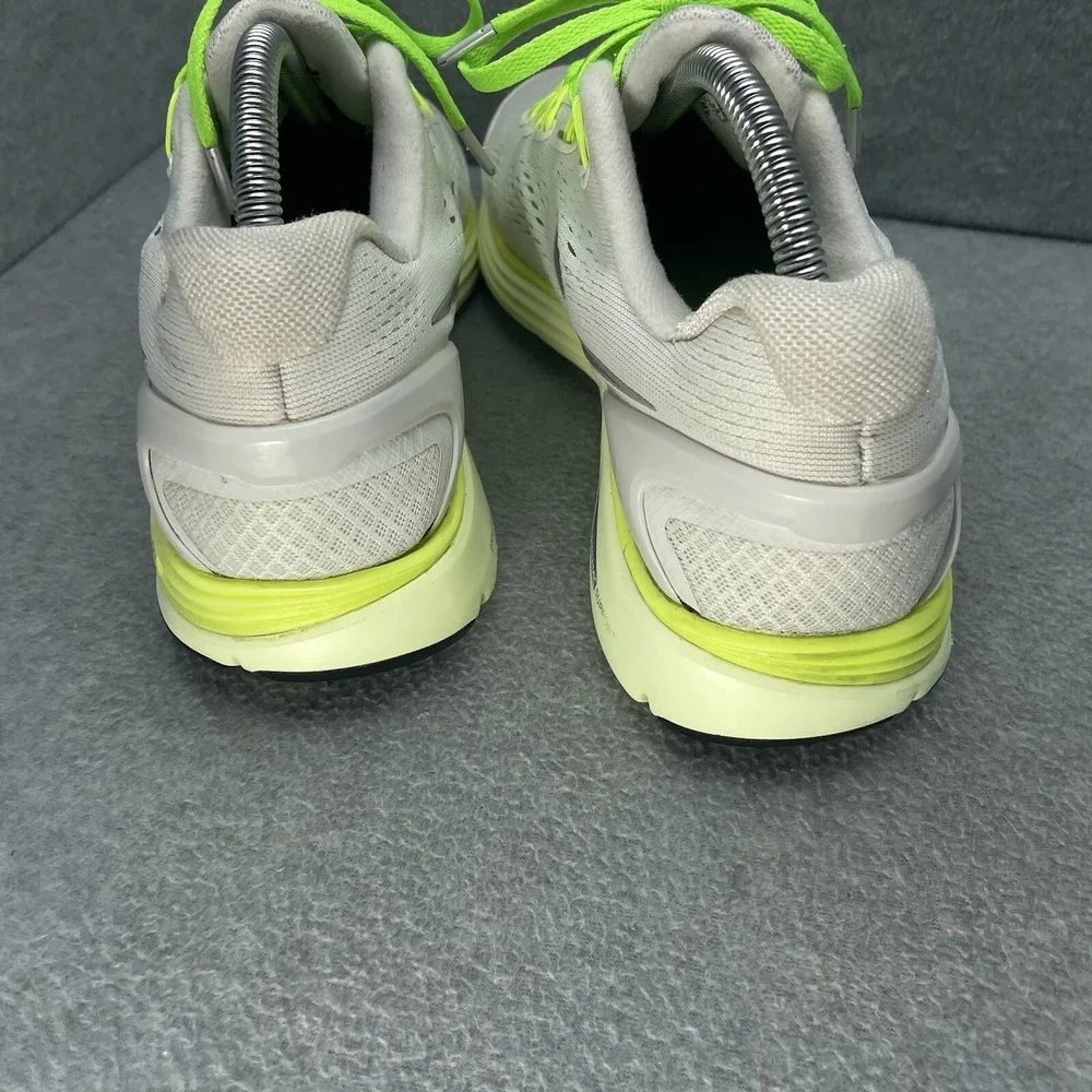 Nike Women Lunarglide 4 White Green 8.5 Running Cross Training Athletic Shoes